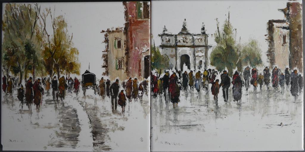 Mario Maresca Oil Paintings on Tile- Paris Scenes (1 of 7)