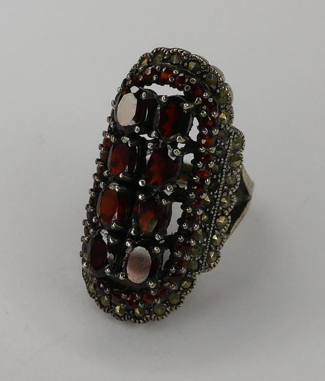 Massive Sterling Silver Garnet Ring (1 of 5)