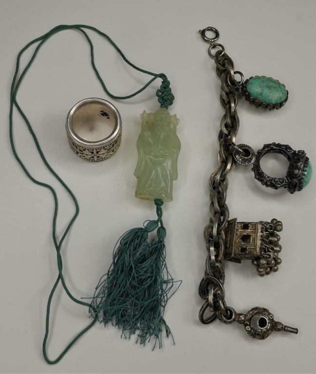 Vintage CHinese Oriental Jewelry- Charm Bracelet (1 of 11)