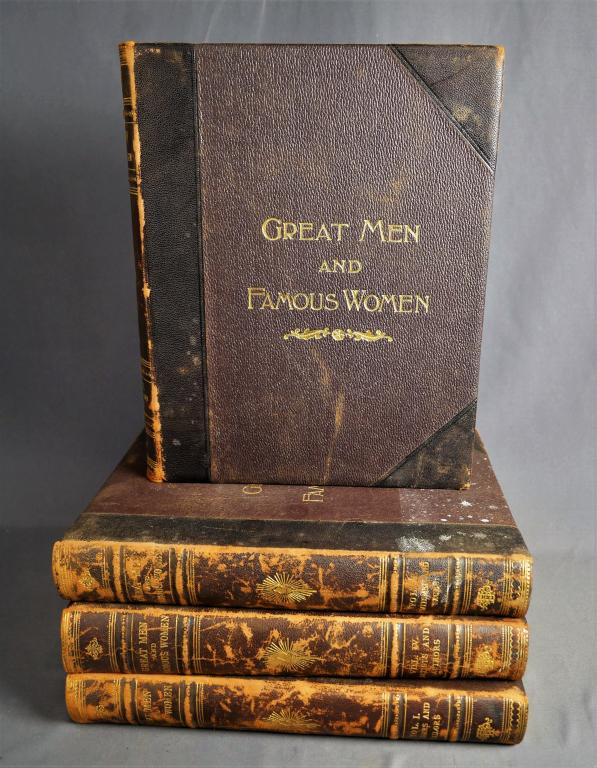 Great Men & Famous Women 1894 Antique Books: Great Men & Famous Women.A Series of Pen & pencil Sketches. 1894 by Selmar Hess Publisher. Volume 1-4. Condition: Good