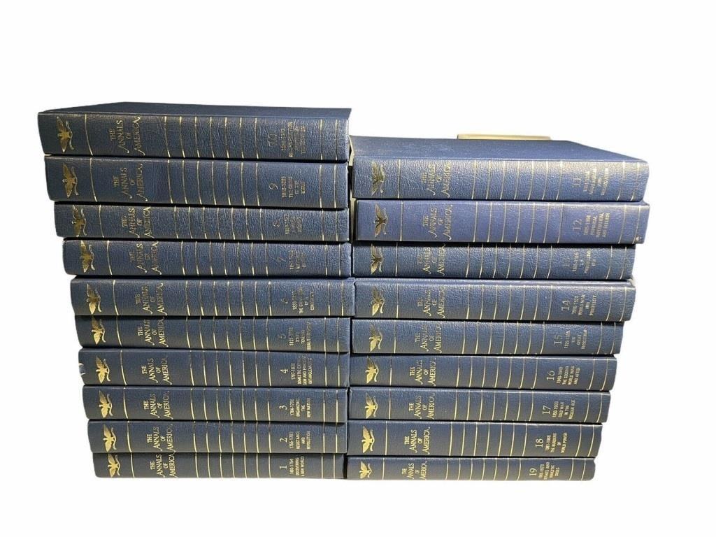 Annals of America 1968 1-19 Volumes Book Set: he Annals of America: Great Issues in American Life 1-19 Volume Set Books from 1968. Condition: Good, two books have some water damage