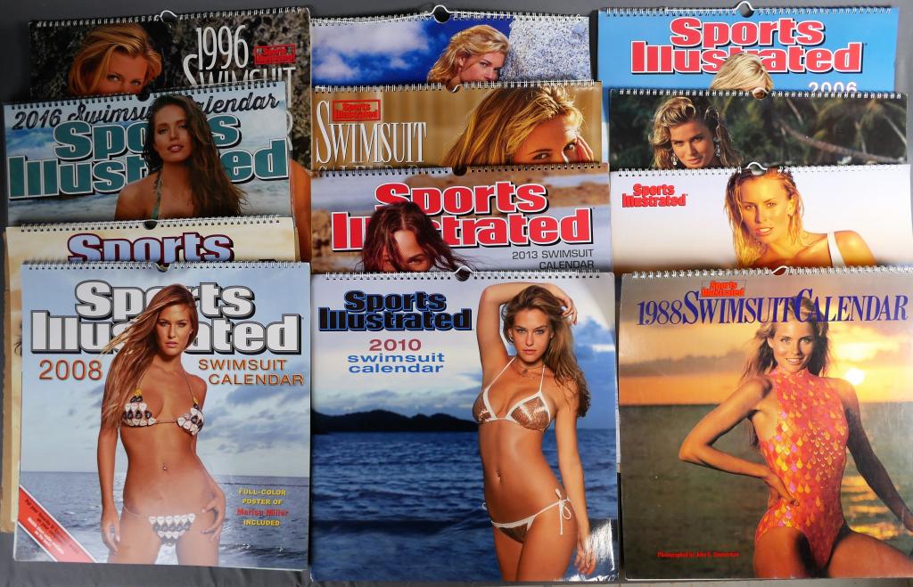 Lot of Sports Illustrated Swimsuit Calendars: Collection of Sports Illustrated Swimsuit Calendars. All are in good overall condition, some still sealed.