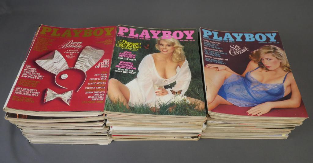Large Lot of Vintage Playboy Erotic Magazines: Large Lot of Vintage Playboy Erotic Magazines. Condition: VF-XF