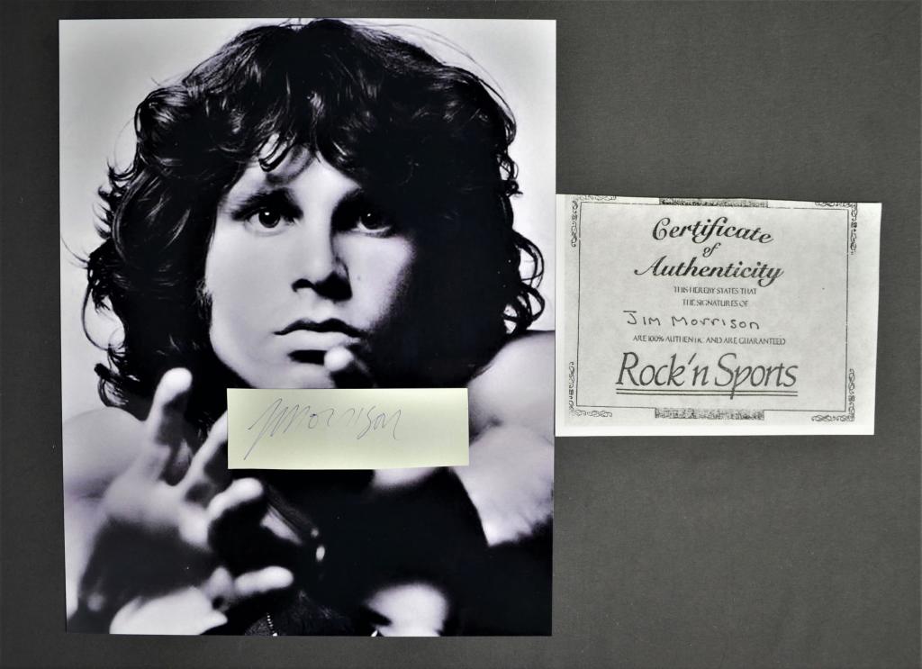 Jim Morrison " Doors" Autograph/ Signature w/ COA (1 of 3)