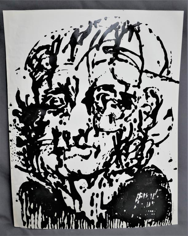 Franz Altschuller "Old Man" Mixed Media Painting (1 of 4)