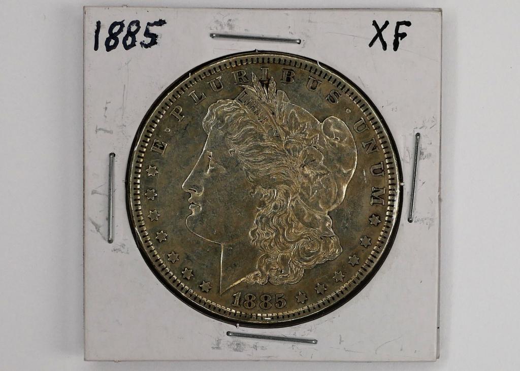 1885 US Morgan Silver Dollar Coin- XF (1 of 2)