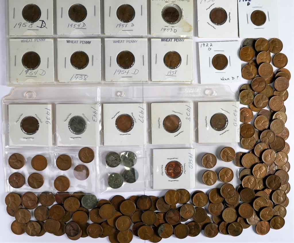 Lot of US Wheat Pennies One Cent Coins (1 of 8)