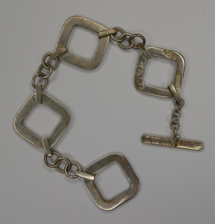 Large Vintage Silver Tone Bracelet (1 of 4)