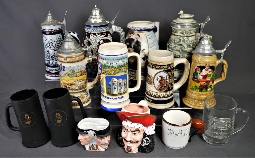 Assortment of Beer Steins, Toby Mugs, Playboy Mugs (1 of 16)