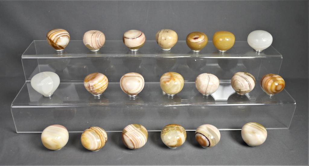 Vintage Genuine Onyx Door Pulls/ Gear Shift Knobs (1 of 3)