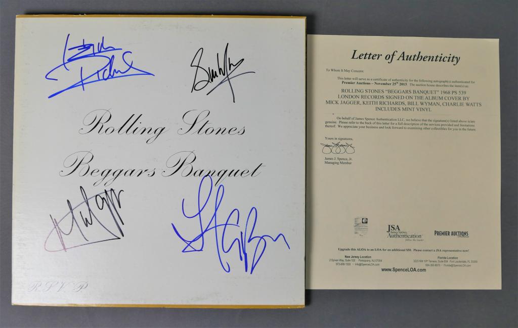 Rolling Stones Beggars Banquet 1968 Signed Record (1 of 8)