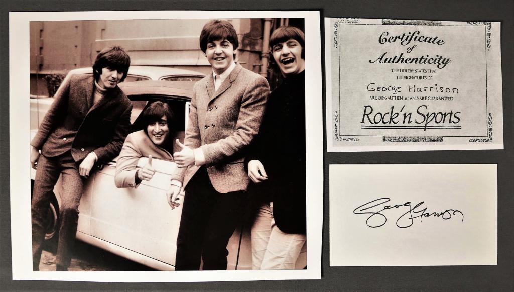 Beatles- George Harrison Autograph/ Signature COA (1 of 3)