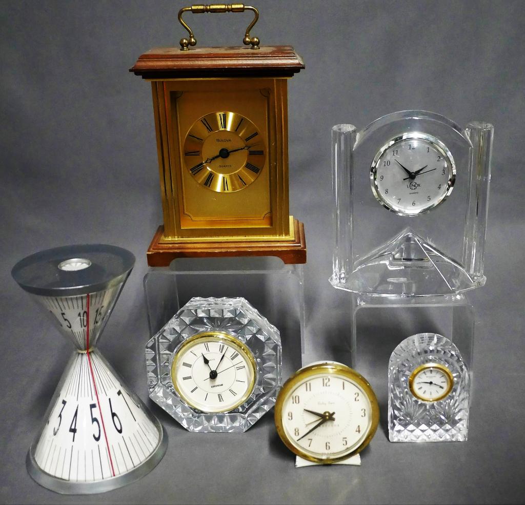 Vintage Clocks Assortment- Bulova, Waterford, Lenx (1 of 8)