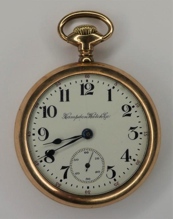 Hampden Railway 23 Jewels Dbl Roller Pocket Watch (1 of 4)