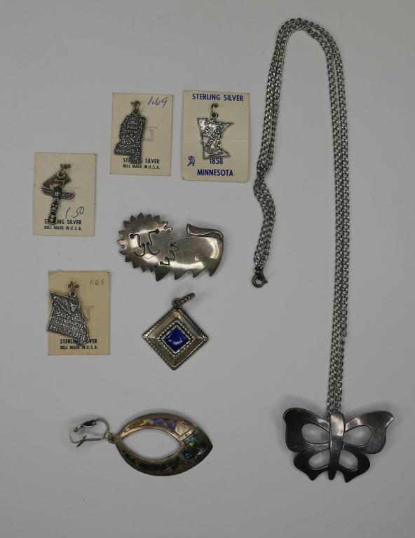 Sterling Silver Jewelry- Necklace w/ Butterfly (1 of 6)