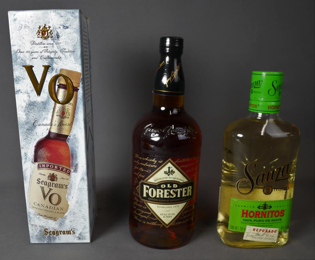 Seagrams, Old Forester, Sauza Liquer Bottles: Seagrams, Old Forester, Sauza Liquer Bottles. All sealed and new.