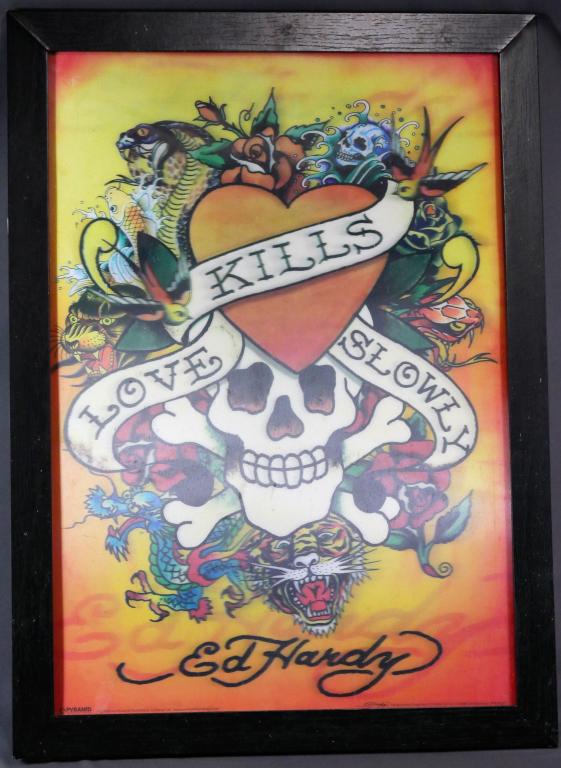 Ed Hardy Love Kills Slowly 3D Tatoo Poster (1 of 6)