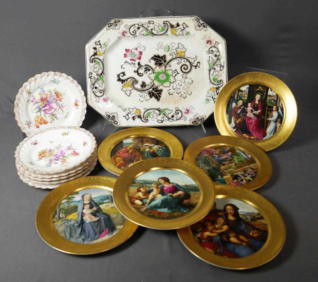 Antique Dresden Plates & Pickard Christmas Plates (1 of 10)