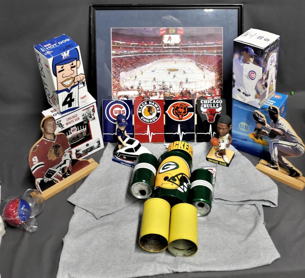 Sport Collectibles- Bobble Heads, Signs, Shirt, (1 of 10)