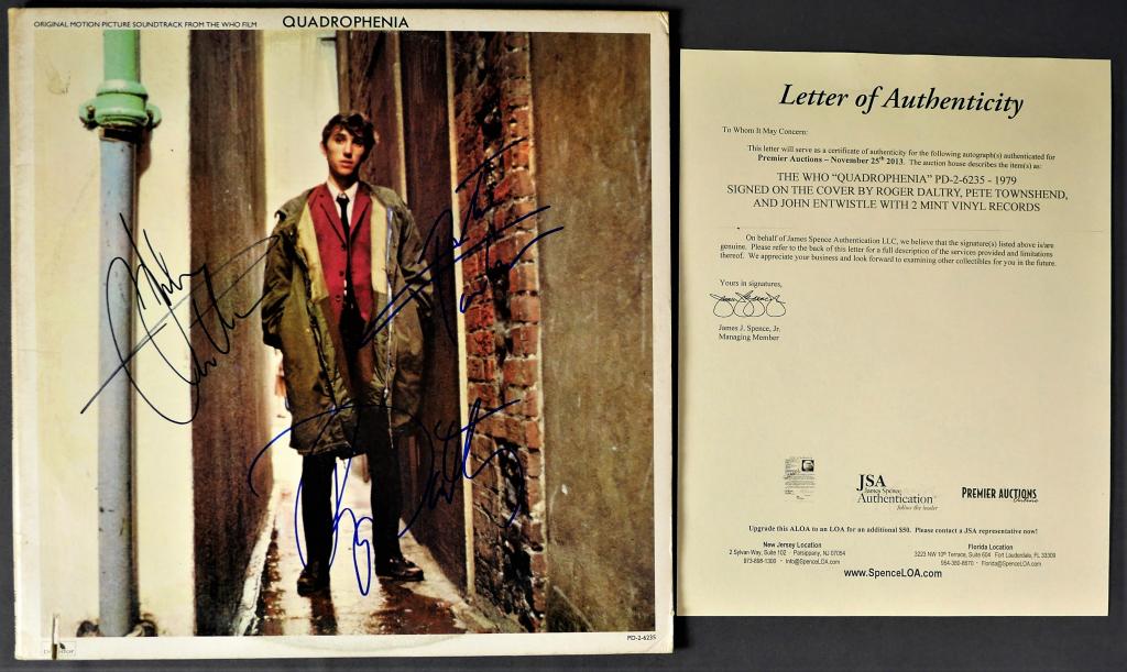 The Who "Quadrophenia" Band Signed  Record Cover (1 of 10)