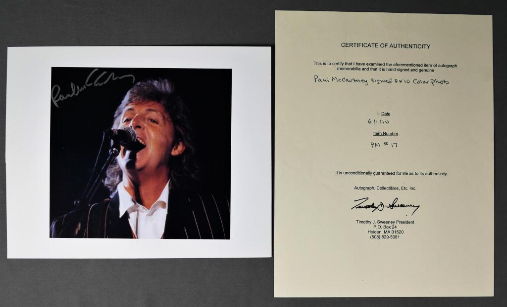 Paul McCartney Autographed/ Signed Photograph (1 of 4)