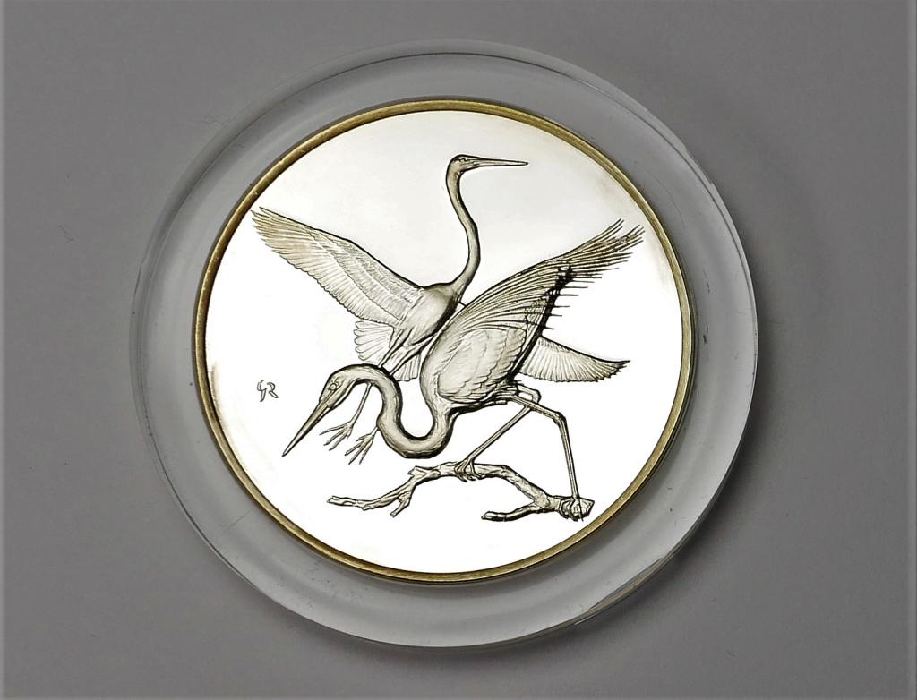 "American Egret"  2oz Sterling Silver Coin 1972 FM (1 of 3)