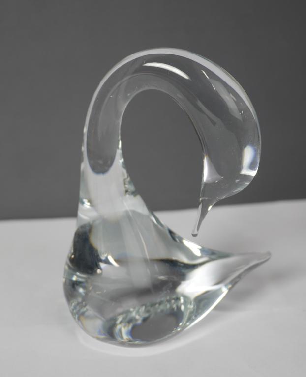 Daum Clear Crystal Art Glass Duck/ Swan/ Bird (1 of 6)