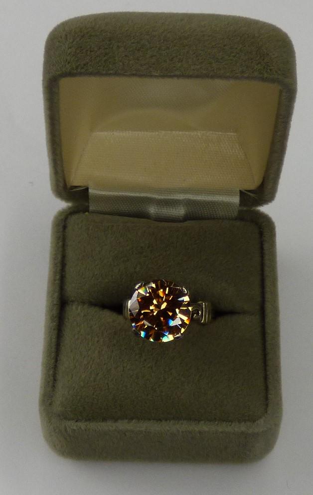 Ladies Sterling Silver Solitaire Ring w/ Stone (1 of 6)
