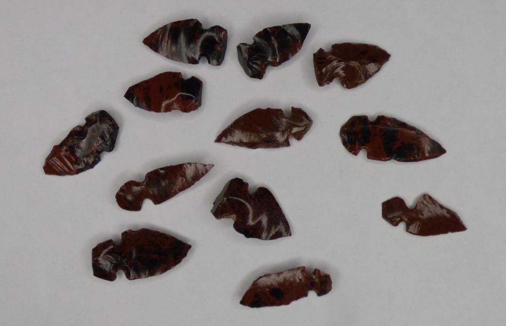 Obsidian Aztek Arrowheads Arrow Points Dragon Glas (1 of 2)
