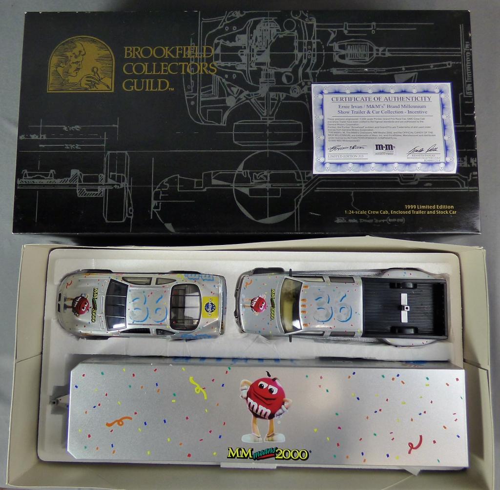 Brookfield Ernie Irvan Nascar Die-Cast Car & Trail (1 of 4)