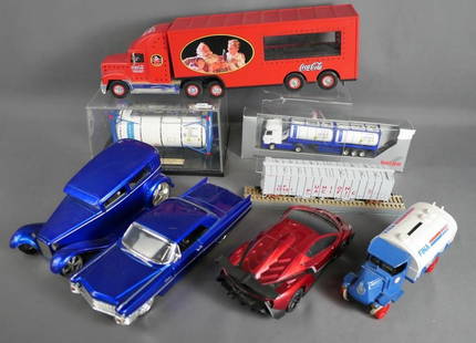 Vintage Die-Cast Cars & Trucks- Herpa EXCIF: Vintage Die-Cast Cars & Trucks including Herpa EXCIF Truck and Tank, Coca-Cola Truck, etc.. Appear to be in good condition