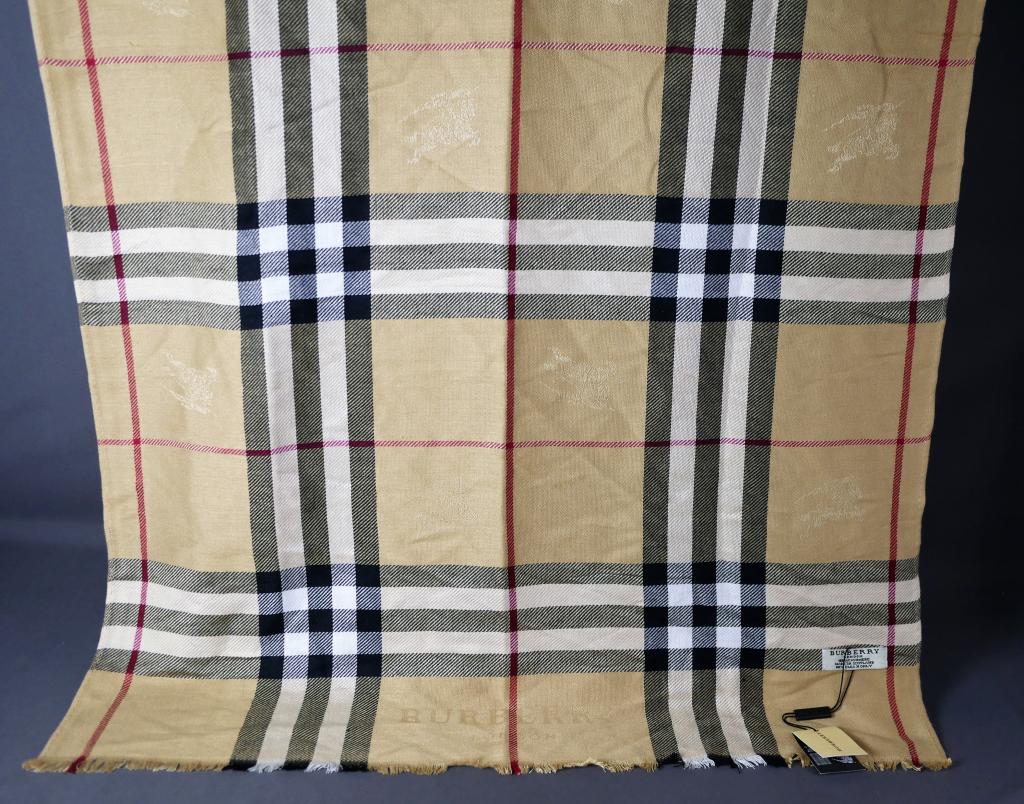 Burberry Classic Check Cashmere Designer Scarf: Burberry Classic Check Cashmere Designer Scarf. New with Tags.
