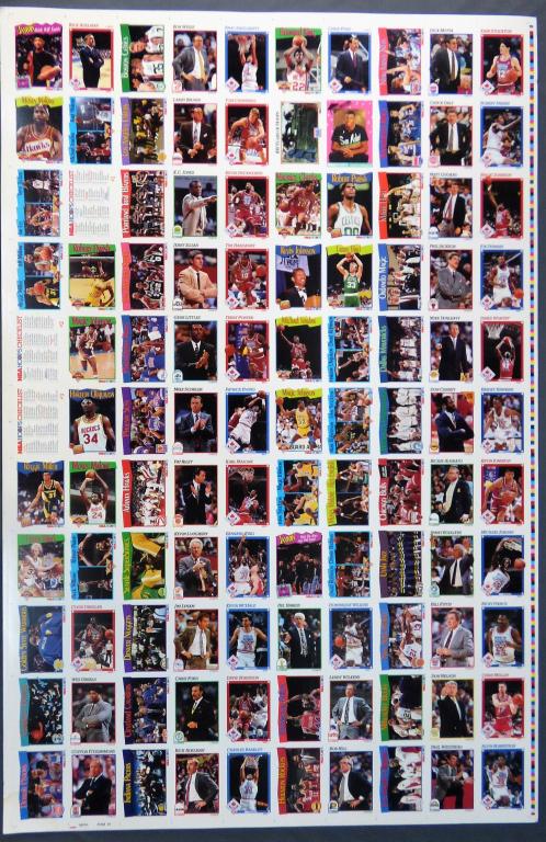 NBA Hoops 1991 Cards- Uncut Sheet- Will Smith (1 of 5)