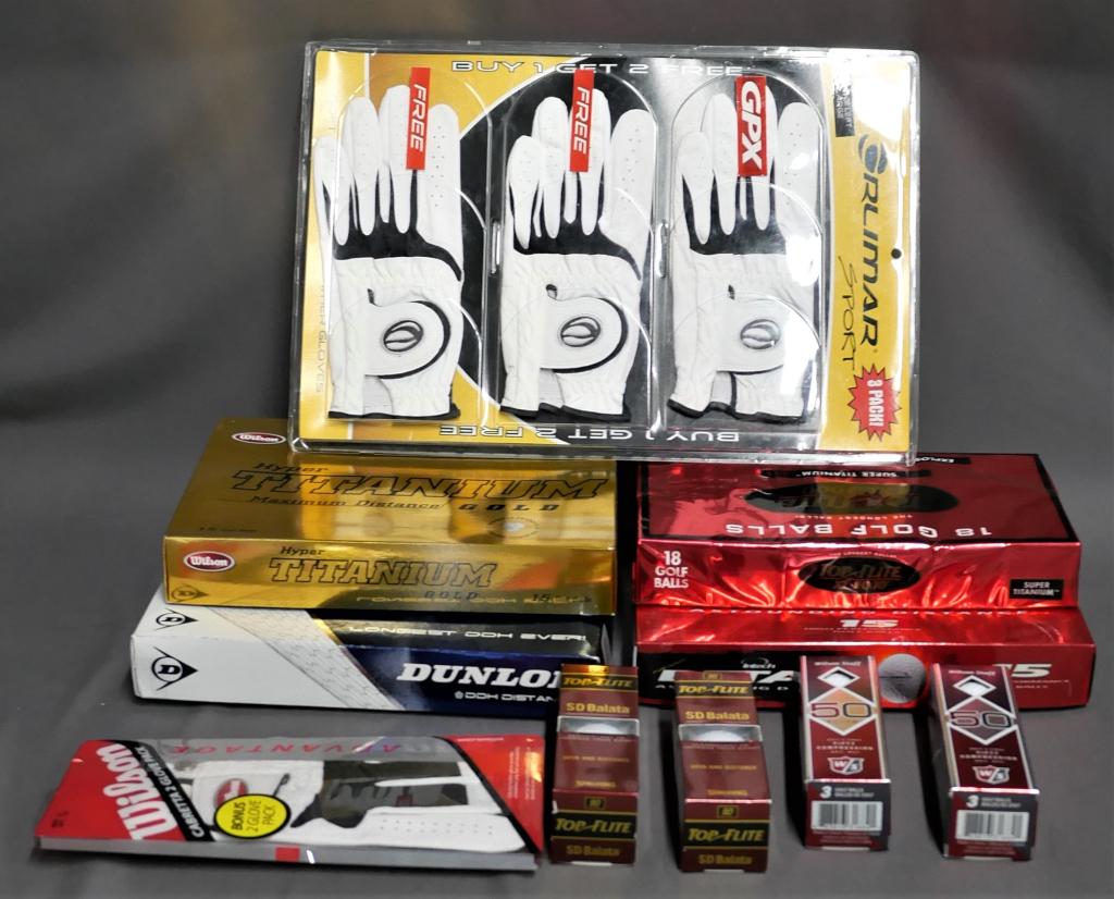 Lot of Golf Balls & Golf Gloves (1 of 2)