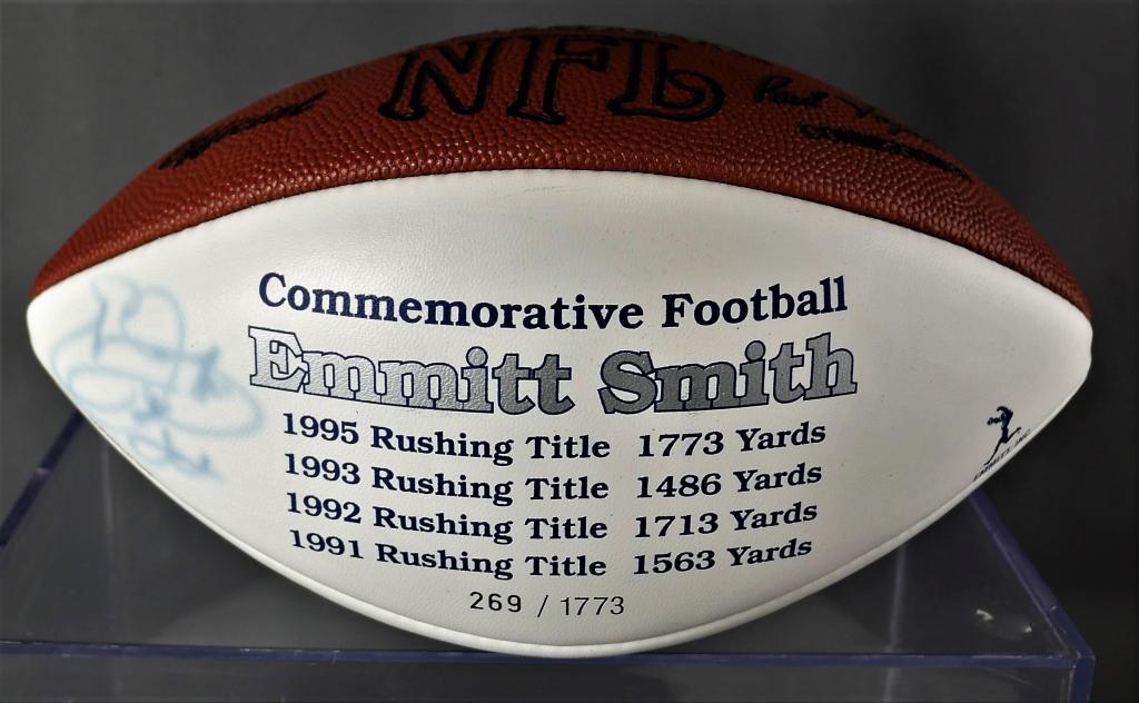 Emmitt Smith Signed Commemorative Football Ball (1 of 4)