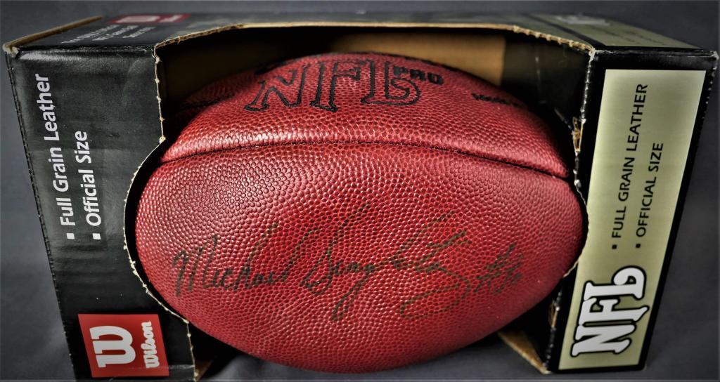 Mike Singletary Autographed/ Signed Bears Football (1 of 2)