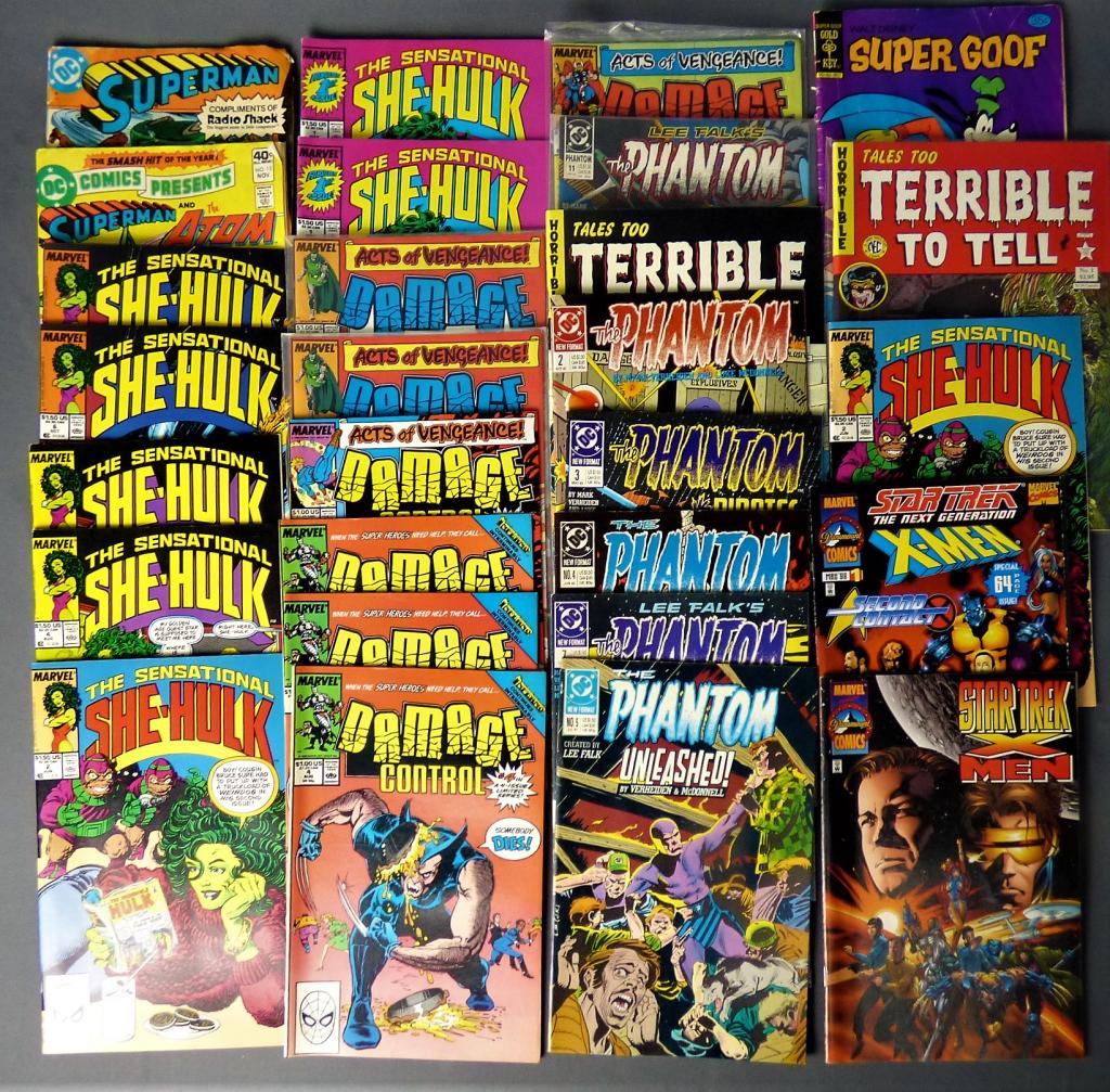 Lot of Vintage Comic Books- She-Hulk, Phantom, Dam (1 of 5)