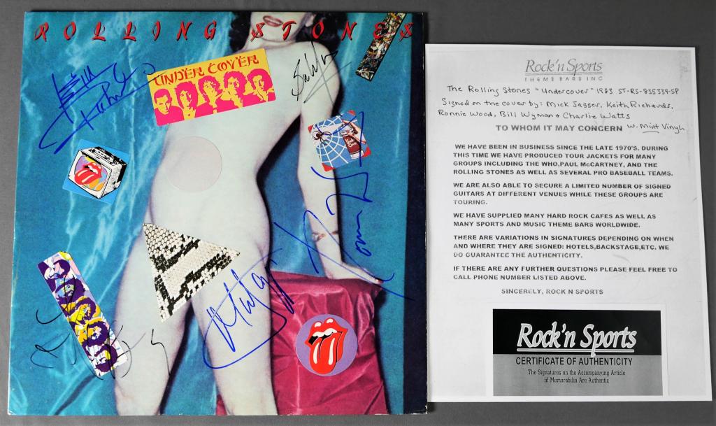Rolling Stones "Undercover" Signed Record Album (1 of 12)