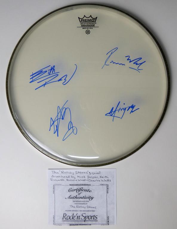 The Rolling Stones Signed Drumhead- Mick Jagger (1 of 6)