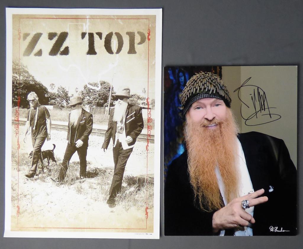 ZZ Top Billy Gibbons Signed Photograph & LE Poster (1 of 6)