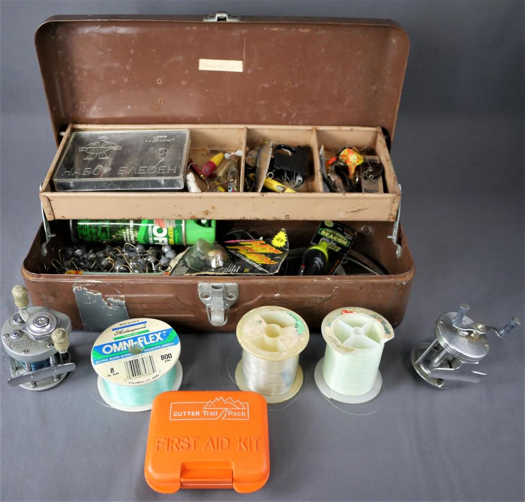 Vintage Fishing Tackle Box filled with Supplies (1 of 11)