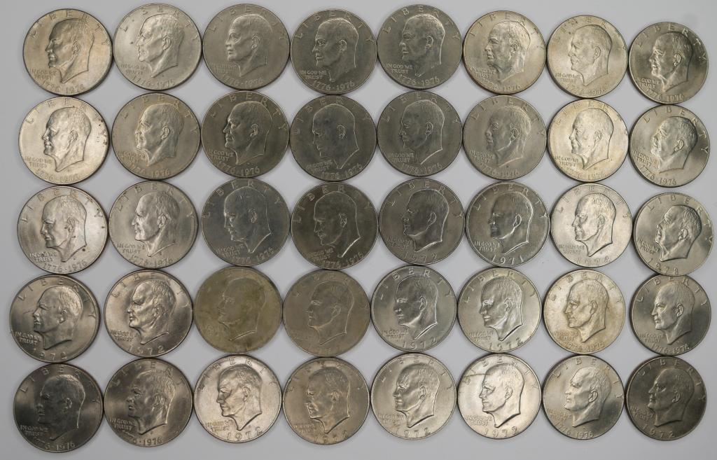 40 US Eisenhower One Dollar Coins (1 of 5)
