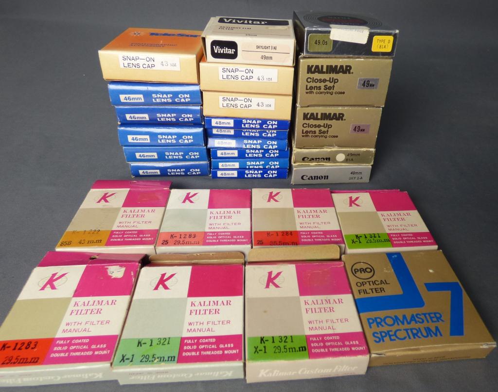Large Lot of Vintage Camera Lens Filters in boxes (1 of 5)