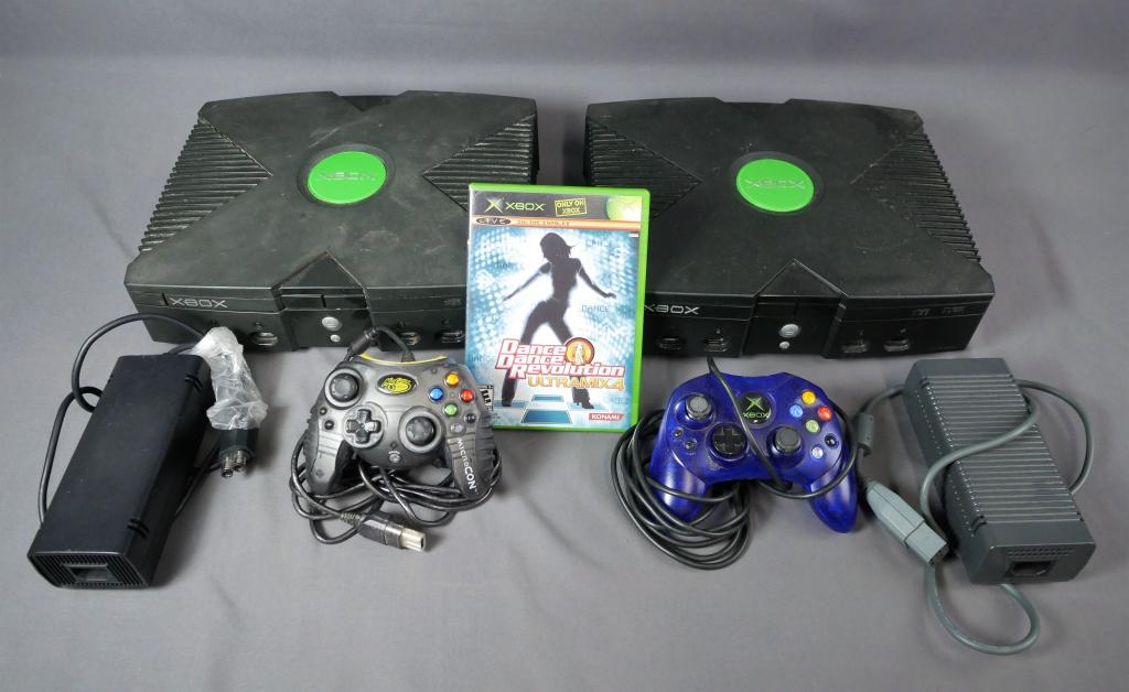 Two Xbox Video Game Consolesw/ Controllers & (1 of 9)