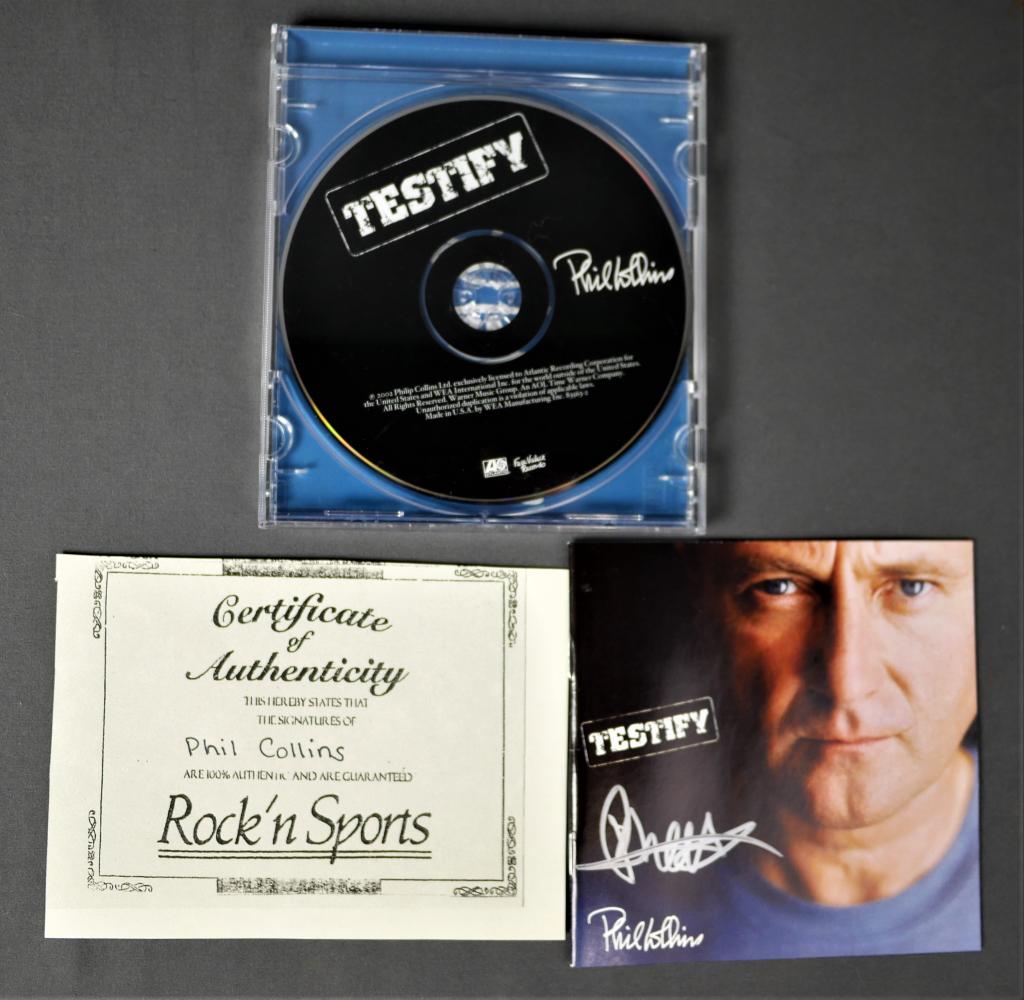 Phil Collins Autographed/ Signed  "Testify" CD (1 of 3)