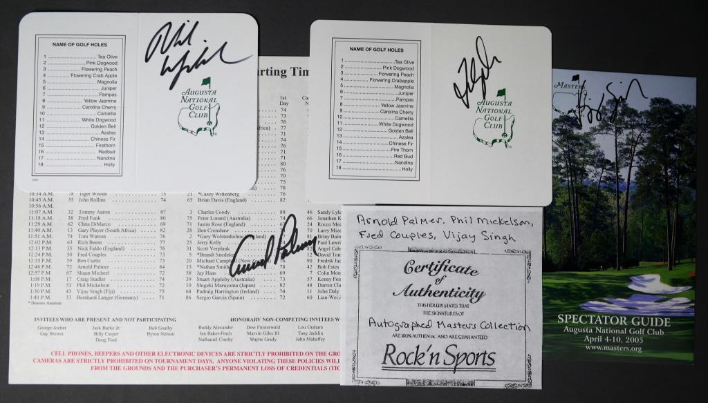 Golf Legends Signed Masters Collection- Palmer, Mi (1 of 6)