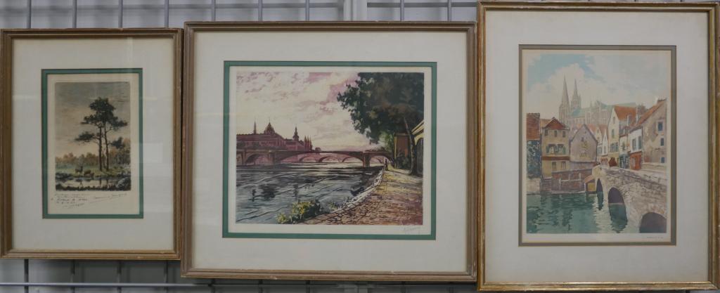 3 Vintage Hand Signed European Etchings (1 of 9)