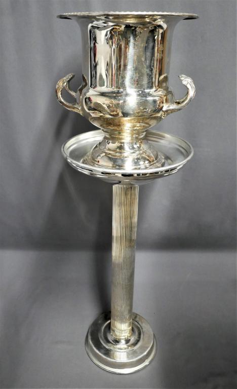 Leonard Silver Plated Champagne Bucket w/ Column (1 of 8)