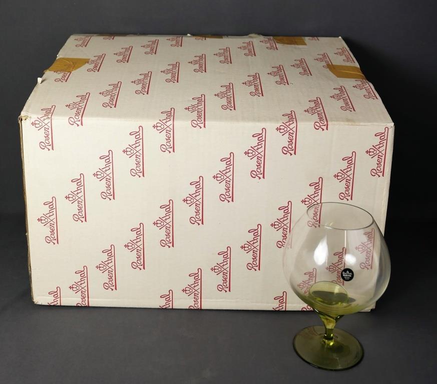 Rosenthal Set of 6 Papyrus Brandy Sniifers Glasses (1 of 7)