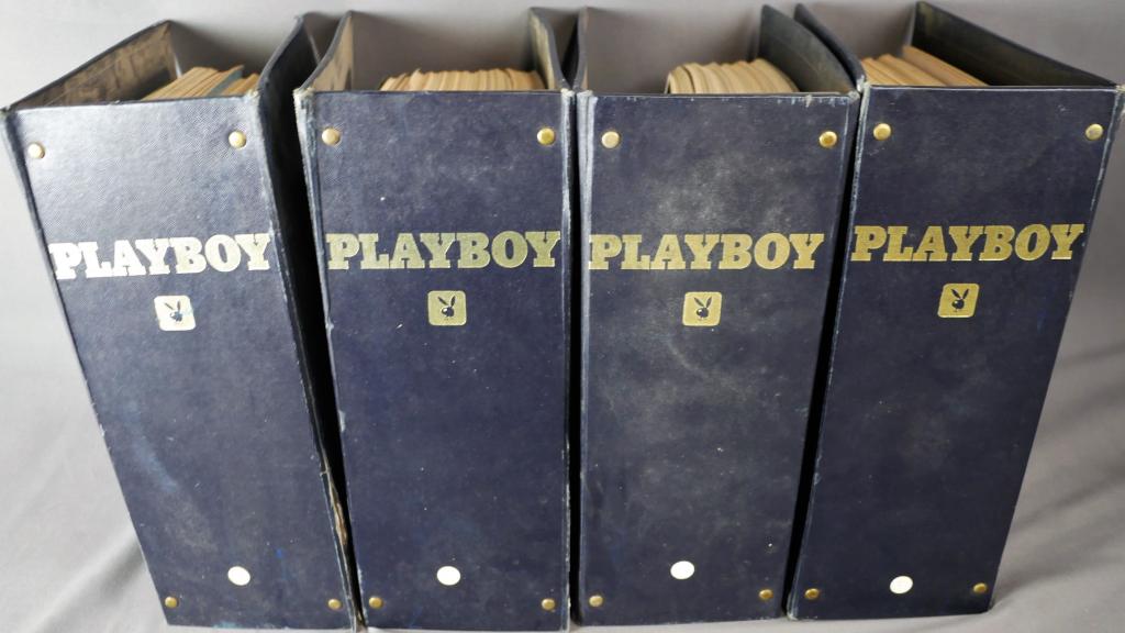 Lot of Vintage Playboy Erotic Magazines in Binders: Lot of Vintage Playboy Erotic Magazines in Binders
